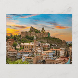 Vintage Tiflis Georgien Gebäude Stadtscape Postkarte