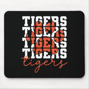 Vintage Tigers Schul-Sport Name Geist Zurück zur S Mousepad