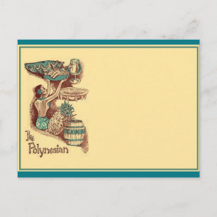 Vintage Tiki aus der Mitte des Jahrhunderts Postkarte