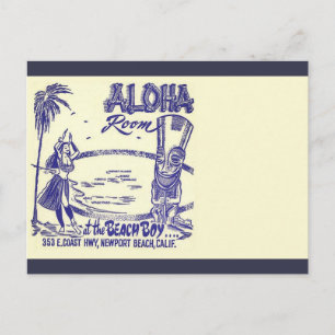Vintage Tiki aus der Mitte des Jahrhunderts Postkarte