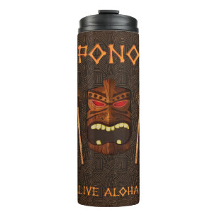 Vintage Tiki Maske Custom Pono Live Aloa Thermosbecher