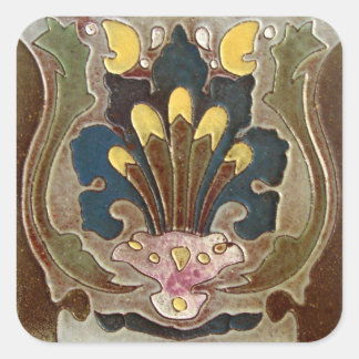 Vintage Tile Quadratischer Aufkleber