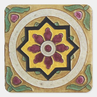 Vintage Tile Quadratischer Aufkleber
