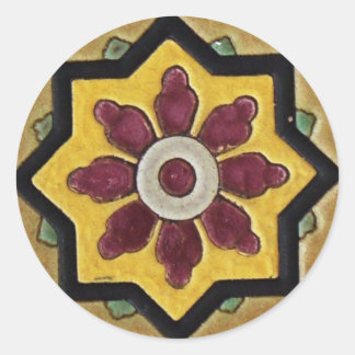 Vintage Tile Runder Aufkleber