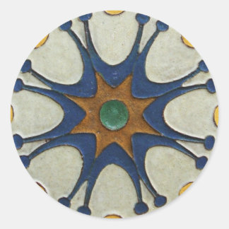 Vintage Tile Runder Aufkleber