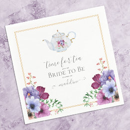 Vintage Time For Tea Florale Brautparty Serviette