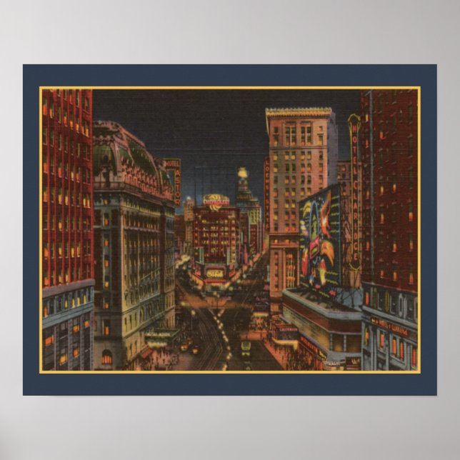 Vintage Times Square Poster (Vorne)