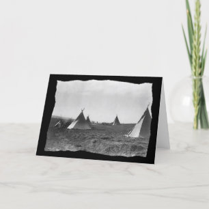 Vintage Tipis der amerikanischen Ureinwohner Apach Karte