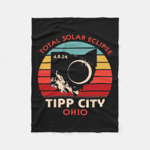Vintage Tipp City Ohio Totale Sonnenfinsternis 202 Fleecedecke