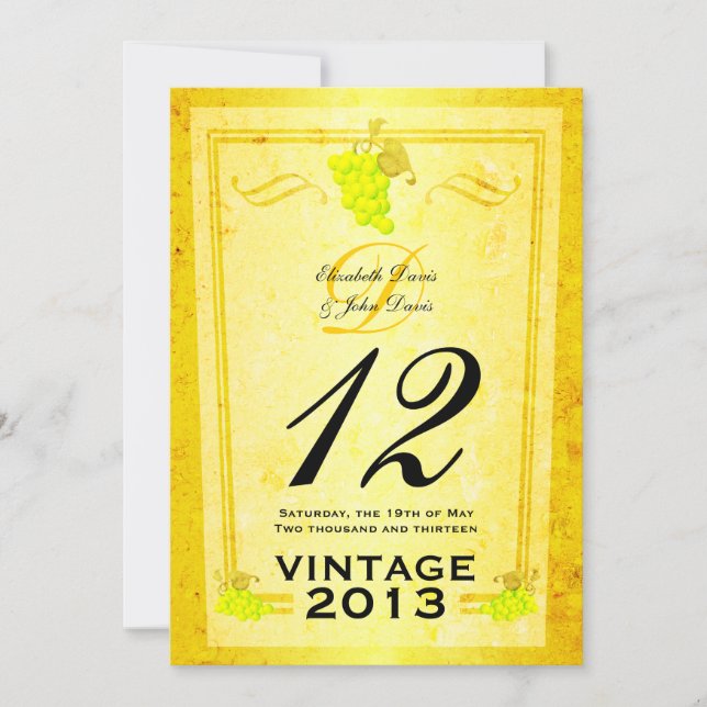Vintage Tischnummer (Vorderseite)