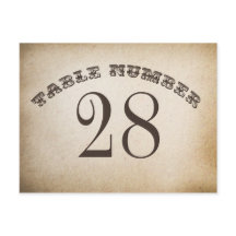 Vintage Tischnummern