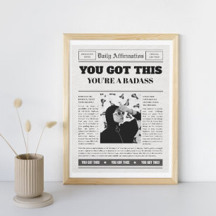 Vintage Titelseite der Titelseite Foto Mantra Leinwanddruck