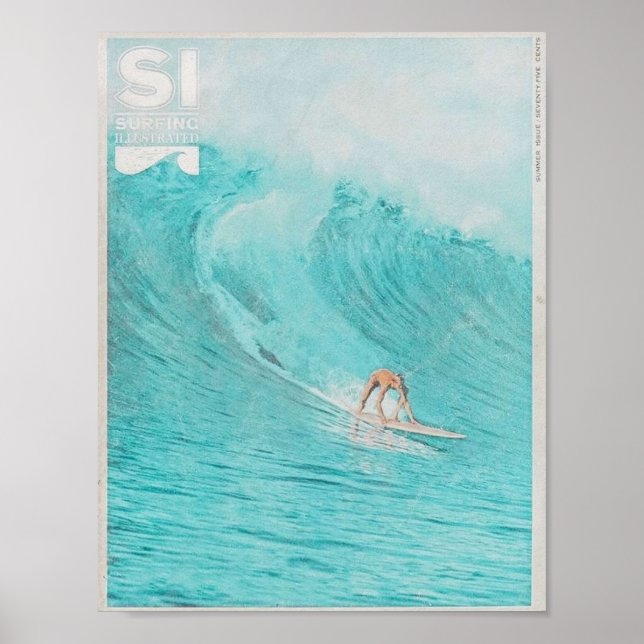 Vintage Titelseite des Surfmagazins Poster (Vorne)