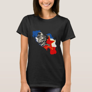 Vintage-Tito-SFRJ-Jugoslawien-Holzschnitt T-Shirt
