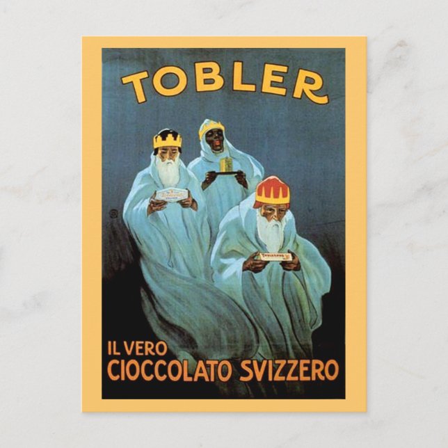 Vintage Tobler-Schokoladenwerbung Postkarte (Vorderseite)