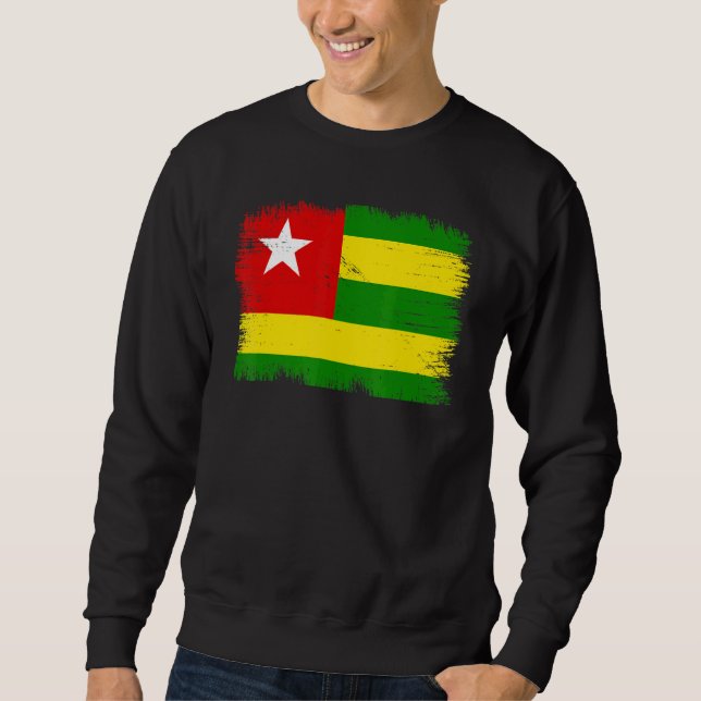 Vintage Togo Flag Togolese Independence Day Sweatshirt (Vorderseite)