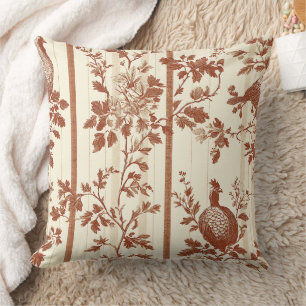 Vintage Toile de Jouy Blumengestreift mit Huhn (9) Kissen