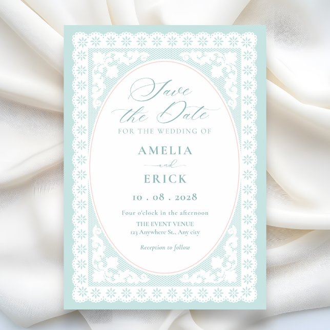Vintage Toile Hochzeit Save The Date (Von Creator hochgeladen)
