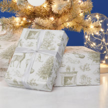 Vintage Toile Winter Seamless Pattern Holiday