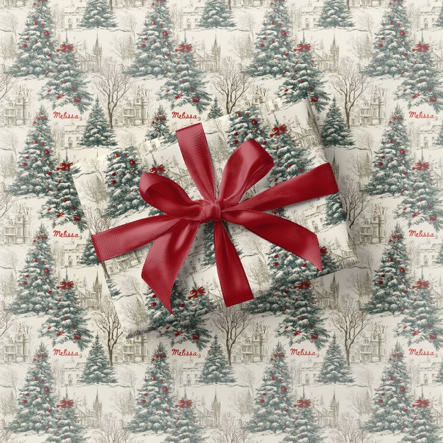 Vintage Toile Wrapping Paper Christmas Geschenkpapier (Von Creator hochgeladen)