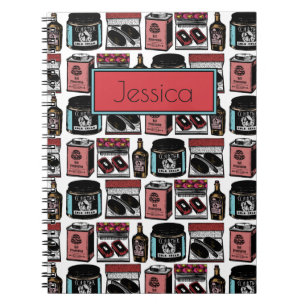 Vintage Toilettenartikel und Kosmetika Personalisi Notizblock