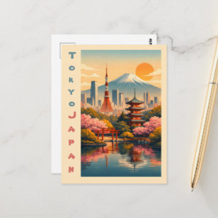 Vintage Tokio Japan Postkarte