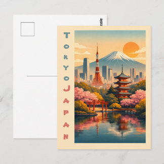 Vintage Tokyo Japan Postkarte