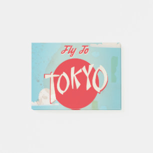 Vintage Tokyo, Japan Reiseplakate Post-it Klebezettel