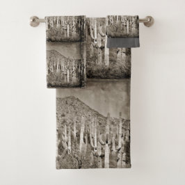 Vintage Tontos Saguaro-Badezimmer-Tücher Badhandtuch Set