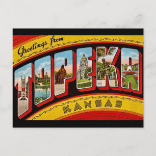 Vintage-Topeka-Kansas-Postkarte Postkarte