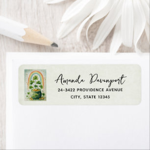 Vintage-Topf mit Gold und Regenbogen-Adresse
