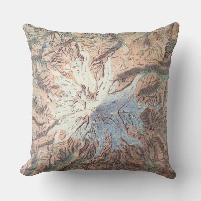 Vintage topographische Karte Washington des Mount Kissen (Vorderseite)