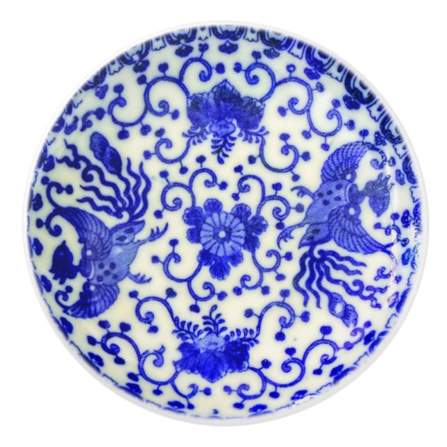 Vintage Tor-/Schublade Keramikknauf (Vorderseite)