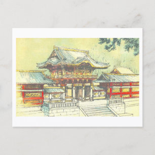 Vintage Tor zum Toshogu-Schrein, Nikko, Japan Postkarte