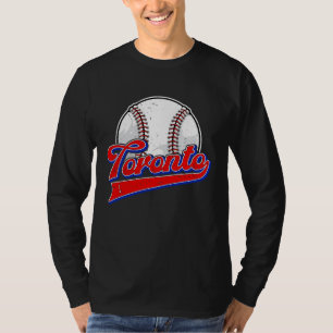 Vintage Toronto-Stadtansicht Baseballspieler und F T-Shirt