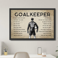 Vintage-Torwart-Fußball-Motivations-Wandkunst
