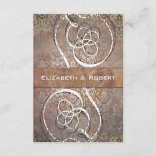 Vintage toskanische Damaskus Elegante RSVP-Karten RSVP Karte