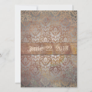 Vintage toskanischer Damast italienische Eleganz Save The Date