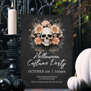 Vintage-Totenkopf-Halloween Einladung