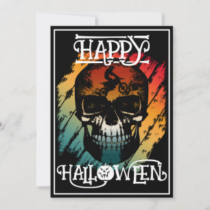 VINTAGE-TOTENKOPF-MOTORRAD-HALLOWEEN-VERANSTALTUNG EINLADUNG