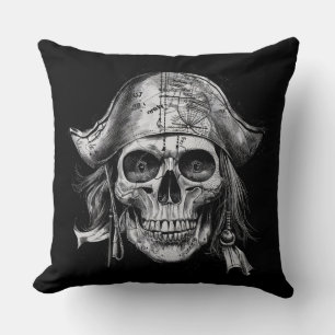 Vintage-Totenkopf-Pirat Kissen