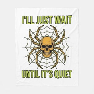 Vintage-Totenkopf-Spinne Lustiges Halloween-T-Shir Fleecedecke