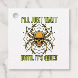 Vintage-Totenkopf-Spinne Lustiges Halloween-T-Shir Geschenkanhänger