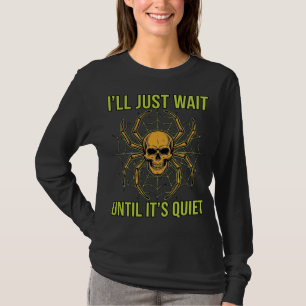 Vintage-Totenkopf-Spinne Lustiges Halloween-T-Shir T-Shirt