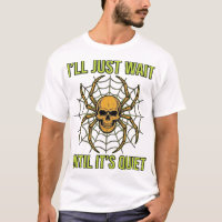 Vintage-Totenkopf-Spinne Lustiges Halloween-T-Shir