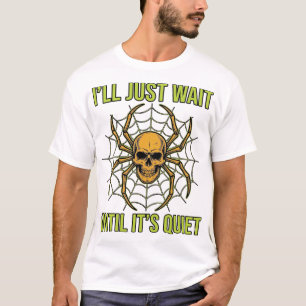 Vintage-Totenkopf-Spinne Lustiges Halloween-T-Shir T-Shirt