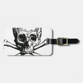 Vintage-Totenkopf und Kreuzknochen Gepäckanhänger