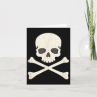 Vintage-Totenkopf-und-Schrägkreuz-Pirat-Halloween