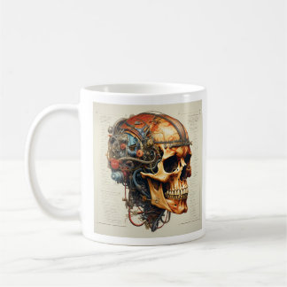 Vintage-Totenschädel-Menschliche Anatomie-Tasse Kaffeetasse