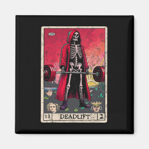 Vintage-Totlast-Halloween-Gym-Skelett-Witze Gewich Magnet